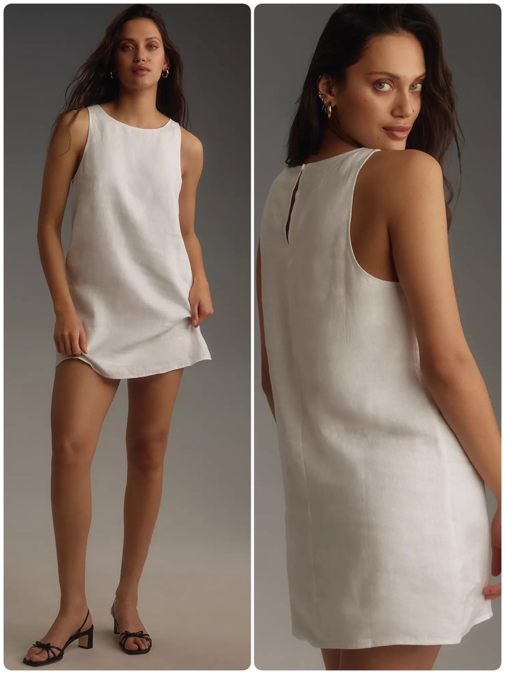 Reformation Jessi Linen Dress Mini White Size 2